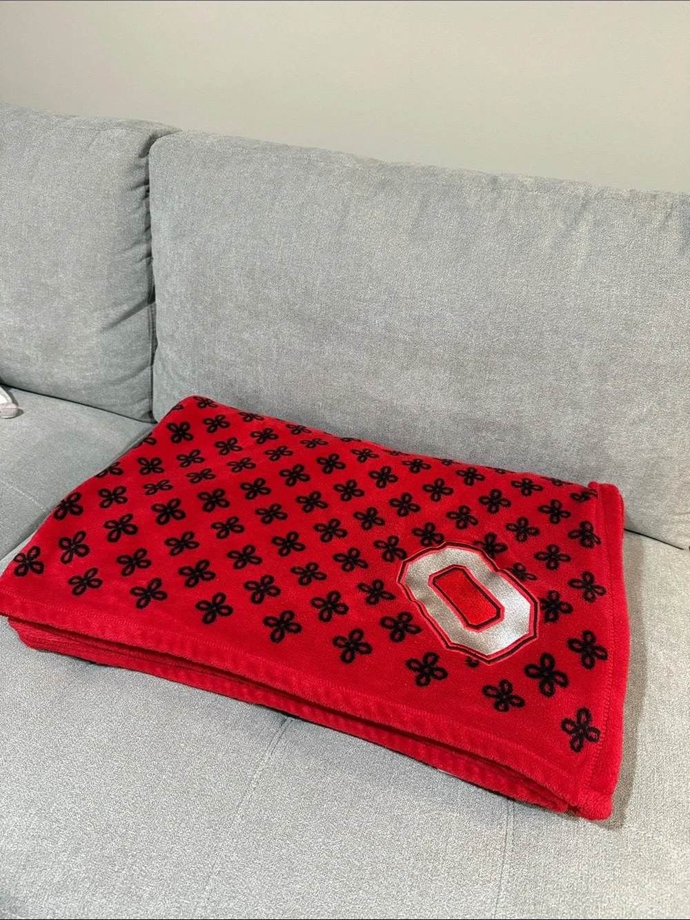 Vera Bradley Ohio State Embroidered Fleece Blanket